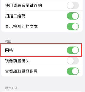 沙坪坝苹果手机维修网点分享iPhone如何开启九宫格构图功能 